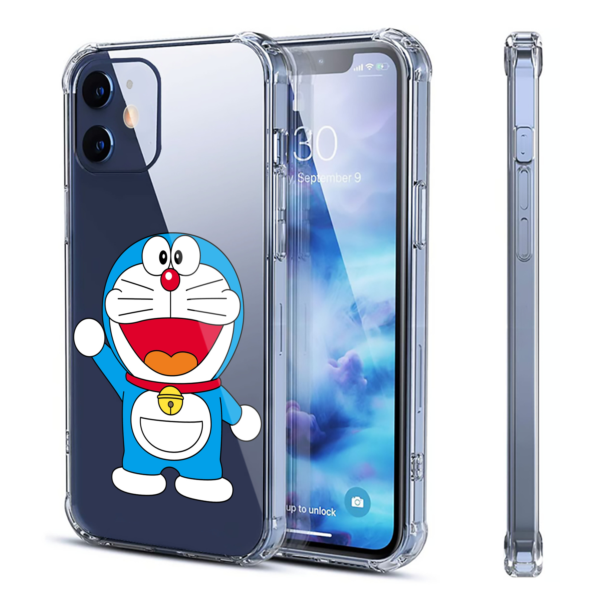 （画像用） ドラえもん Doraemon 【iPhone 12シリーズ対応】透明スマホケース（クリアソフトケース）